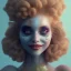 Placeholder: Ultra detailed very beautiful smileing cute clown girl,beautiful real skin, red nose, shallow of dept 3d, symmetrical, ultra detailed curl hair, ambient lighting, ultra detailed face, concept art, circus,party, digital painting, octane render, art by artstation