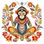 Placeholder: Hindi Folk Art Monkey illustration