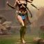 Placeholder: White Statue wonder woman, Rome style sculpture, full body, fresco background, hyper realistic, 8k,