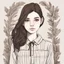 Placeholder: A teenage girl with dark brown hair and cute, dark brown eyes