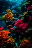 Placeholder: An underwater coral reef teeming with marine life, featuring a kaleidoscope of hues from the vibrant corals and tropical fish. Ultra Realistic, Colorful Art, Canon EOS R6, 24-70mm zoom lens, f/4.0 aperture, midday, abstract, Provia 400X film