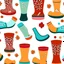 Placeholder: Design a toy package seamless fabric design patterns for a new ‘A crisper that can’t accommodate junk food’ brand named ‘pudding boots’