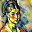 Placeholder: portrait of a beautiful woman by Paul Cézanne style