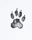 Placeholder: ink dog paw print, dirty