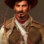 Placeholder: portrait,"Insanely detailed photograph of a male western mustachioed crossbowman", detailed charro, sequenced Sombrero, detailed held dagger, digital painting, artstation, concept art, sharp focus, illustration, art by artgerm and greg rutkowski and alphonse mucha, 8 k,fantasy, unreal engine