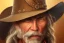 Placeholder: old RUGED cowboy face hat