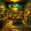 Placeholder: Diorama of old stuff in a room, sharp focus, 8k, 3d, very detailed, volumetric light, grim, fine art, very colorful, ornate, 35mm, F/2.8, insanely detailed and intricate, hypermaximalist, super detailed, decadent