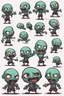 Placeholder: cute undead soul sprite sheet for animation (idle, run, jump movement)