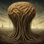 Placeholder: Surreal sentient knotted bread, by Anton Semenov and Zdzislaw Beksinski, surreal, strange, sharp colors, eerie, mysterious, sinister whimsey