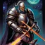 Placeholder: fantasy space knight 90's tcg art