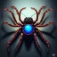 Placeholder: portrait painting of a steampunk spider, ultra realistic, intricate details, ultra highly detailed, shiny, smooth, studio quality, octane render, Surrealism, Triadic colour scheme,glow-stick, ambient lighting,nightclub lighting, polaroid, 100mm, --ar 1:1 --v4