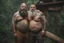 Placeholder: full body two men 50 years old woodcutter in boxer muscular chubby hairy shirtless with many tattooes with a huge bulge , embraced close, manly body, long beard, wood background,High detail, very detailed, ultra HD, 8k, cinematic