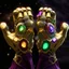 Placeholder: Two infinity gauntlets contain six infinity stones, one of which is made with nano In the hands of a powerful man