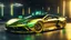 Placeholder: Lamborghini Fantazma GOLD yellow green CHROME design, high quality, 3d render, digital art, 32K ultra hd, hyper realistic, cinematic, high definition, new design, tron style, ultra detailed atmospheric details, beautiful glowing effects, sparkle effects, MULTICOLORS, METAL MATERIAL,