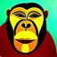 Placeholder: portrait of a monkey picasso style