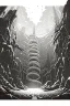 Placeholder: Spiral of white energy in the dark, environment, greyscale