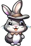 Placeholder: twitch emote , Rabbit , sweet , magician hat