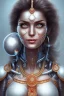 Placeholder: indian woman cyborg, perfekt eyes, smile, real