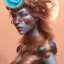 Placeholder: sango fantasy, fantasy magic, intricate, sharp focus, illustration, highly detailed, digital painting, concept art, matte, artgerm and paul lewin and kehinde wiley, masterpiece sexy lips Asian lady body Papu New Guina turquoise space lady space sun galaxy