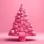 Placeholder: A christmas tree made of pink g