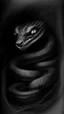 Placeholder: pencil drawing of snake, Spooky, scary, halloween, black paper