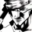 Placeholder: Solid Snake, Manga Drawing, by Hirohiko Araki