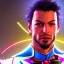 Placeholder: front, Arthur Kulkov headshot, concept art portrait, circus, ringleader, male, Russian, lisa frank fantasy, detailed matte painting, Yoji Shinkawa Metal Gear artwork, 8k resolution, Golden hour, beeple, neon pastel color palette, interesting detailed storybook fantasy