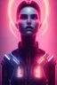 Placeholder: cyberpunk, head, women, portrai, tron