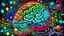 Placeholder: "Design a vibrant comic-styled artwork that captures the essence of a mighty brain, depicted as a tangible galactic entity. The brain itself should be intricately shaded to highlight its convoluted crevices, delicately lit by distant stars. The backdrop is to be an amalgamation of colourful swirling galaxies,