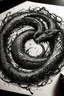 Placeholder: ouroboros made of black ink