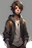Placeholder: Picture me a game character that doesn't exist yet in the world In nicer clothes and from further away to be seen from head to toe A little closer to reality hayperrealistic The character should be a boy in nicer clothes with messy hair