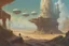 Placeholder: rocks, mountains, 90's sci-fi movies influence, fantasy, rodolphe wytsman, and charles leickert impressionism paintings