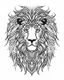 Placeholder: lion tattoo idea, line art, background, vector, svg, coloring book page style, black outline on white background, leave plenty of white space beetween lines for coloring, minimalist, tattoo style, tattoo idea