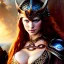 Placeholder: portrait 'beautiful Sexy busty Redhead Sif',Braids,horned helmet, celtic tattoed,painting by gaston bussiere, greg rutkowski, yoji shinkawa, yoshitaka amano, tsutomu nihei, donato giancola, tim hildebrandt, oil on canvas, cinematic composition, extreme detail,fit full head inside picture,32k