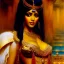 Placeholder: Drawing of beautiful face,busty 'cleopatra',throne,hieroglyphics,balanciaga fashion clothe painting by gaston bussiere, greg rutkowski, yoji shinkawa, yoshitaka amano, tsutomu nihei, donato giancola, tim hildebrandt, oil on canvas, cinematic composition, extreme detail,fit full head inside picture,16k