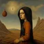 Placeholder: persian girl , iranian carpetsurrealist painting called 'today I am thinking about death by dali and picasso and magritte and Breughel