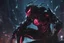 Placeholder: grendel with cyber mask in 8k solo leveling shadow artstyle, Crystal and Symbiote them, neon effect , magic circle, close picture, full body, apocalypse, intricate details, highly detailed, high details, detailed portrait, masterpiece,ultra detailed, ultra quality