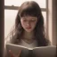 Placeholder: Study girl, curl hair read a book in by the window, ultra detail, real photo realistic, unreal engine, cinematic lighting --ar 1:1 creative