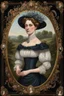 Placeholder: a 19th century portrait of a woman by artist "Kate Lycett",by artist "Gilded Tenebrism"