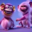 Placeholder: 3d pixar style anamorphic cute monkey baby, smiling,gangsta gold neckless, full body, magenta puffer jacket, manila city backdrop, dramatic lighting, hyper realistic, unreal engine 5, 16k. full detailed