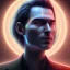Placeholder: A beautiful portrait of man neo matrix color scheme, high key lighting, volumetric light high details psychedelic background