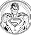 Placeholder: superman with wepons coloring page