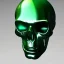 Placeholder:  green android skull, metallic, realistic, volumetric lighting, shiny, fit in board, full figure, white background, 8k, 3D