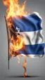 Placeholder: Hyper realistic burning israel flag