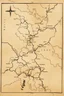 Placeholder: a scan of an ancient Cree Anishinaabe road map, black and white printed map that has been been stained and weathered, text is in a Cree Syllabic font