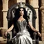 Placeholder: [vintage style noisy scratches glitches, Shot the texture and then rewound the film and double exposed the face] Amy Winehouse as the Queen of Judea in Jerusalem, on her throne in agent provocateur with no inhibition