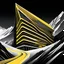 Placeholder: Ilustración minimalista de una edificio estilo Zaha Hadid en las montañas arte nouveau neón lineal color negro blanco y amarillo calidad ultra fondo ciudad