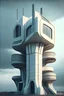 Placeholder: a futuristic house on a pilaster