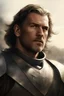 Placeholder: {{Man}}, Male, Ruggedly Handsome, Silver Hair, Short Hair, Adult, Ray Stevenson/Alan Ritchson, {{Blue Eyes}}, Armor, Olive Skin Tone, Knight, Digital Art