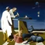 Placeholder: UN conference,a cat and human flesh-like surgical instruments and universe-like a pigeon and neuralink, surrealism,minimalism,Painting By Adrian Ghenie, Rene Magritte, Salvador Dali, Lucian Freud